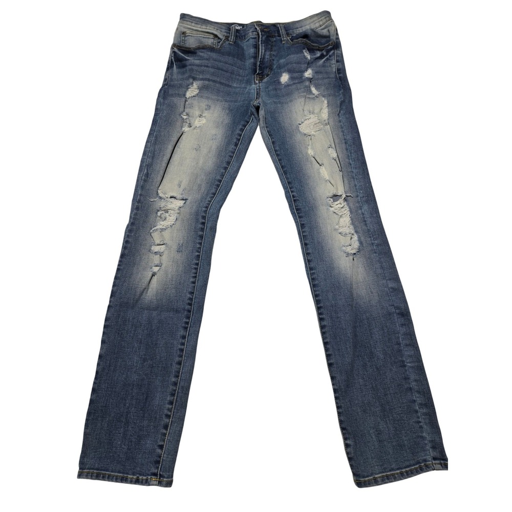 Arizona Jean Co Blue Distressed Skinny Jeans Men's 31x30 Ultraโ Flex Stretch